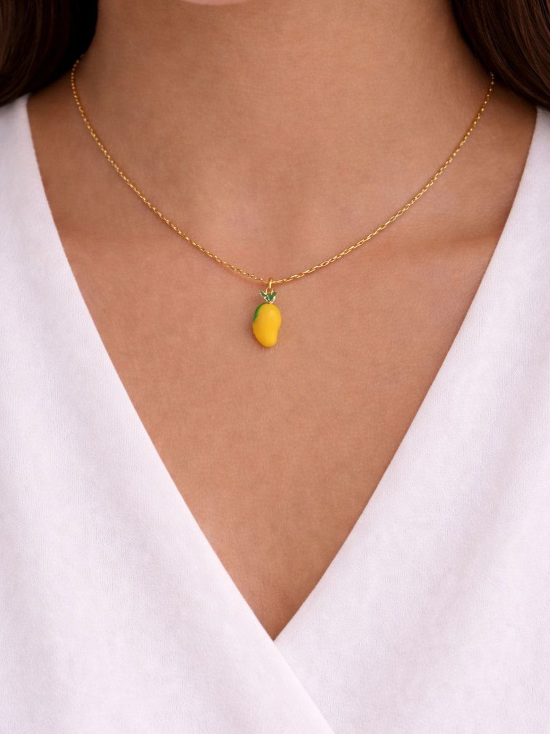 Mango Charm Pendant Necklace
