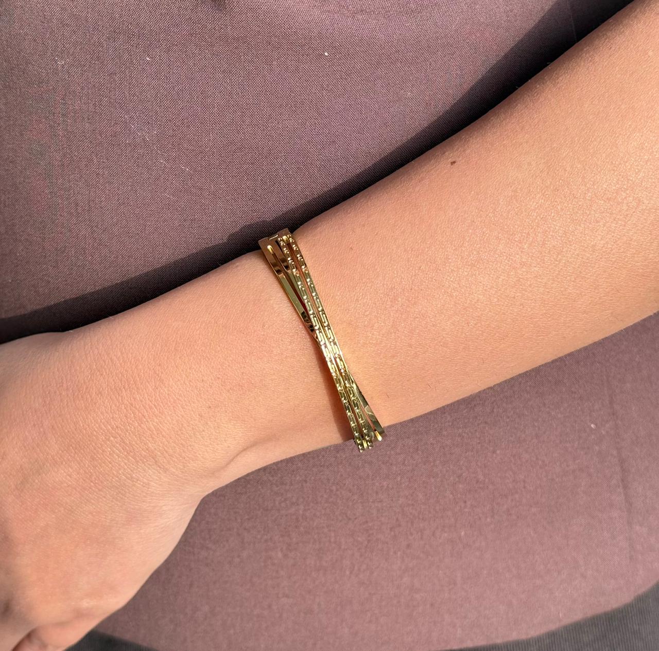 Layered Gold Cuff Bracelet