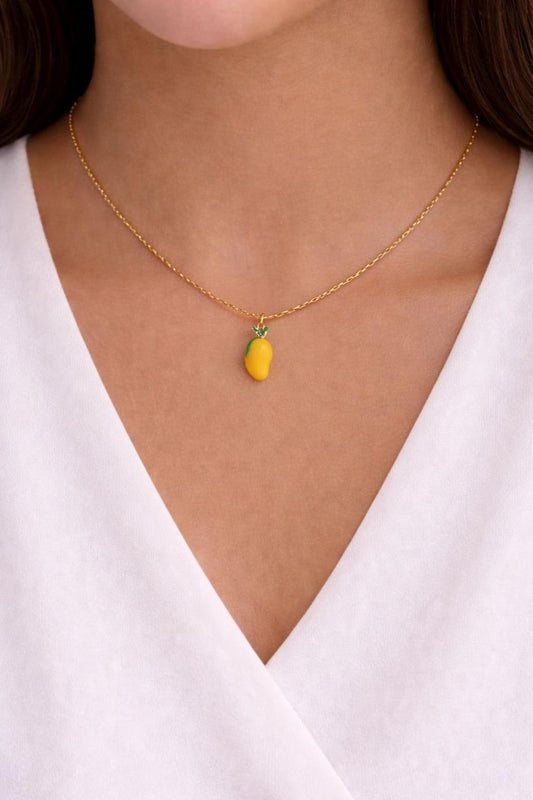 Mango Charm Pendant Necklace