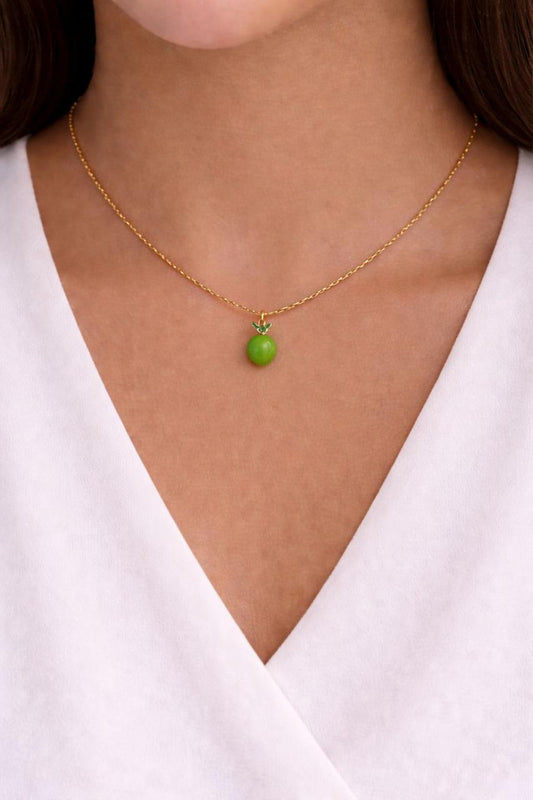 Green Apple Charm Necklace