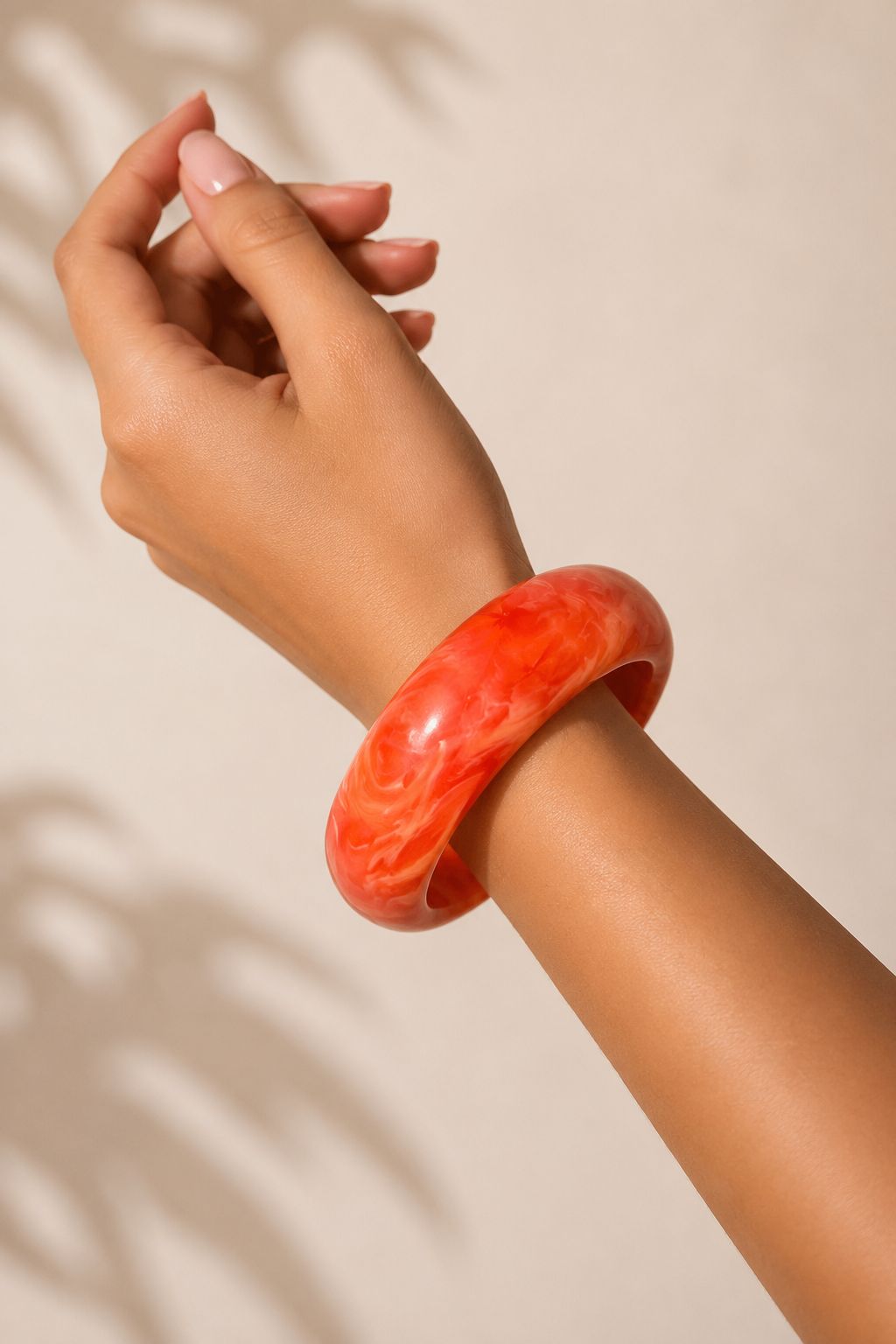 Orange Resin Bangle