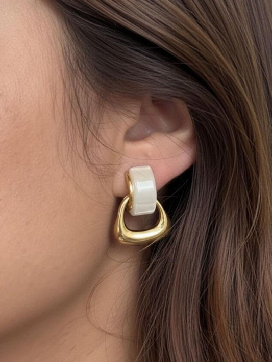 Ivory Knot Earrings| Anti-Tarnish Stainless Steel