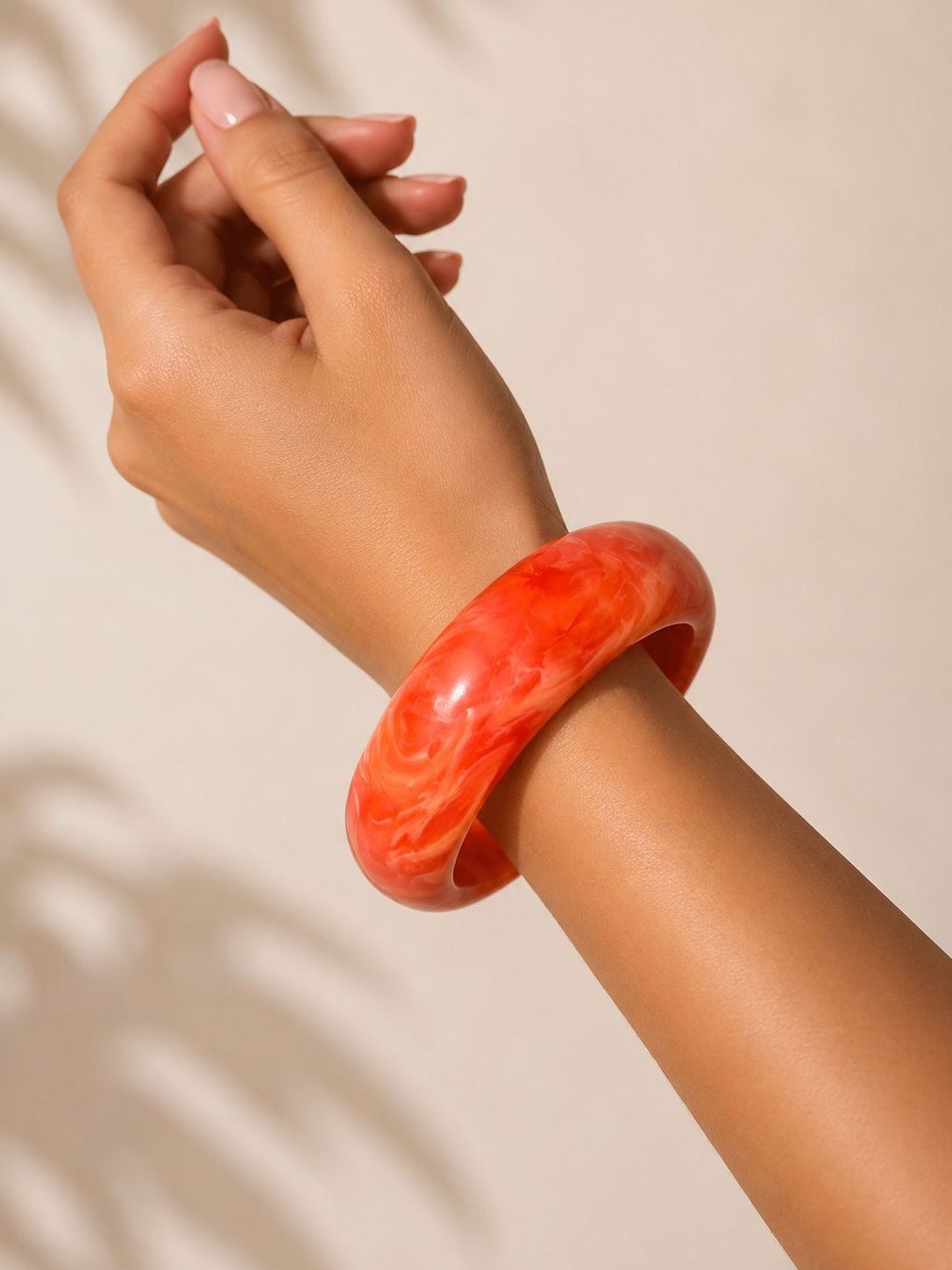 Orange Resin Bangle
