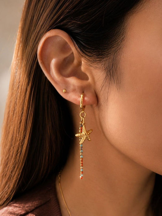 Sea Star Hoops| Anti-Tarnish Stainless Steel
